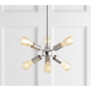 Bailey 17.5" Sputnik Metal LED Chandelier, Nickel by JONATHAN Y
