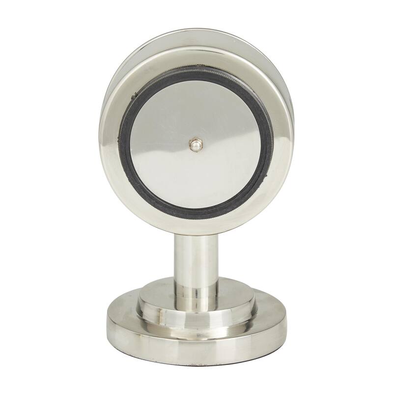 Stainless Steel Metal Small Clock with Numberless Black Clockface - Silver or Gold - Roche River Decor