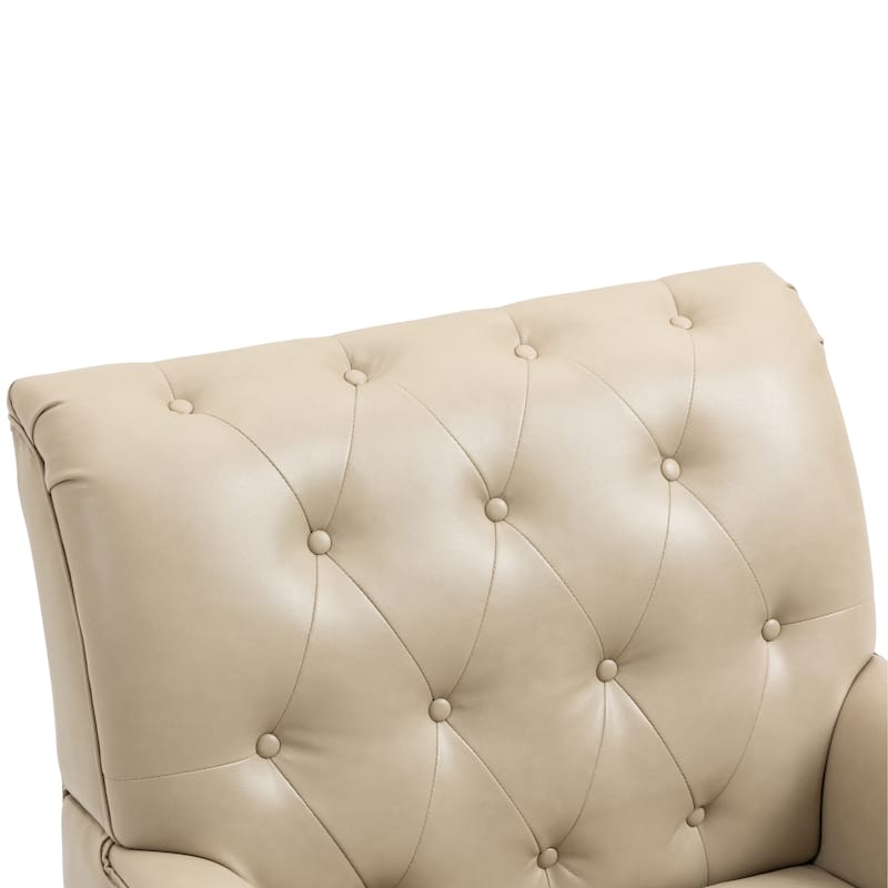 PU Leather Living Room Accent Chair with Tufted Back