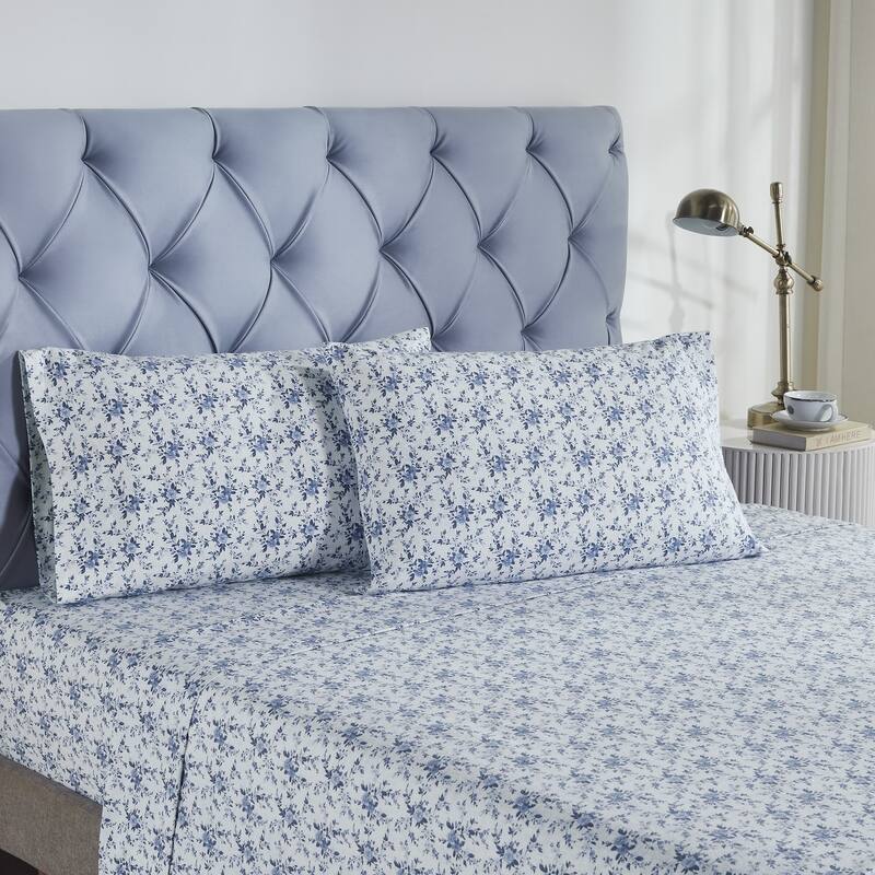 Modern Threads 4-Piece 100% Cotton Flannel Sheet Set - Soft, Durable, Perfect for All Seasons