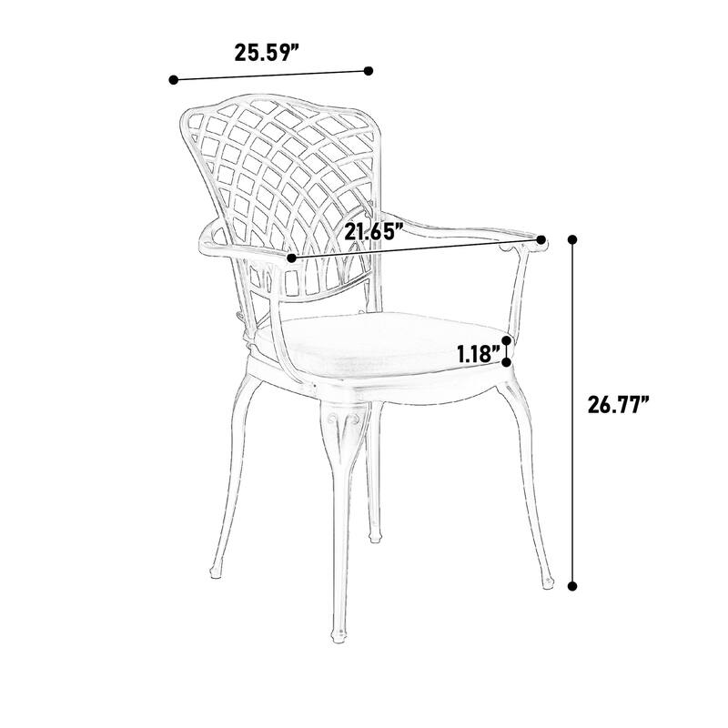 3 Piece Outdoor Patio Bistro Set Conversation Sets for Beach Poolside or Garden