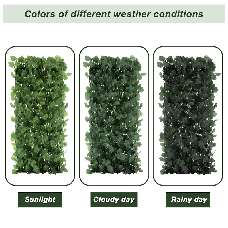 32" x 50" Faux Ivy Leaf Privacy Fence Screen Artificial Hedge Wall