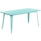 preview thumbnail 1 of 4, 31.5" x 63" Rectangular Metal Indoor-Outdoor Table - Industrial Table