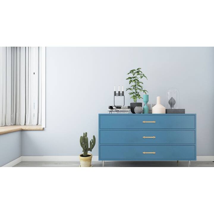 Utopia Alley Athen Pull Handle -Polished Gold Drawer Pull Handle, 3.75" Center to Center