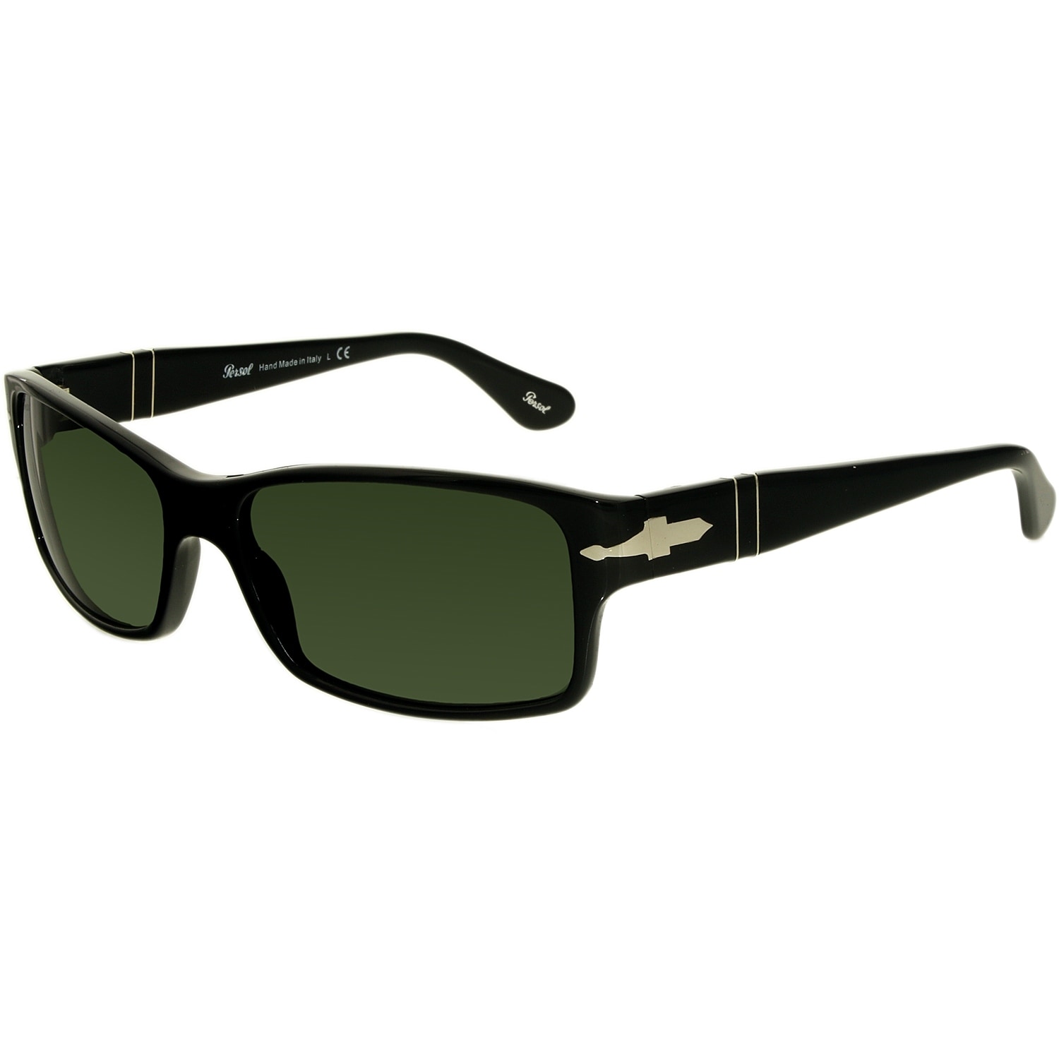 Persol Men's PO2803S-95/31-58 Black Rectangle Sunglasses