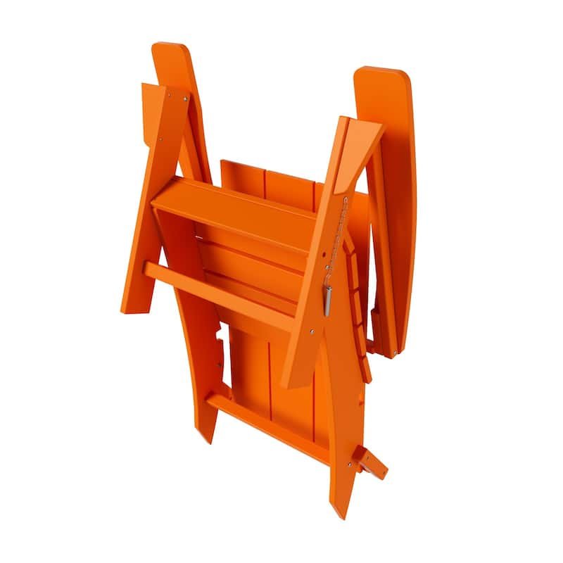 Shoreside Modern Poly Folding Eco-Friendly All Weather Adirondack Chair (Set of 8)