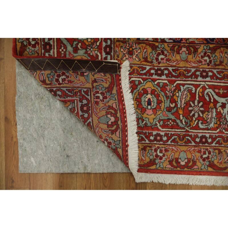 Hand Knotted Oriental 100% Wool Carpet Traditional All-Over Navy Blue & Blues Bidjar Area Rug - 10' 5'' X 7' 4''