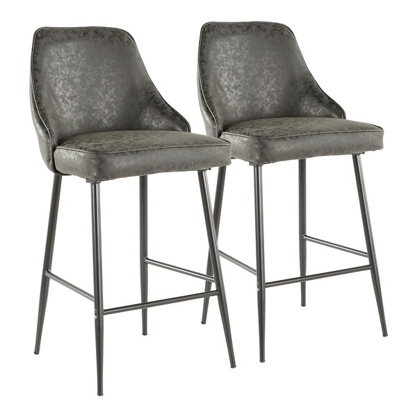 Silver Orchid Naldi Contemporary Black Counter Stool (Set of 2) - N/A. Opens flyout.