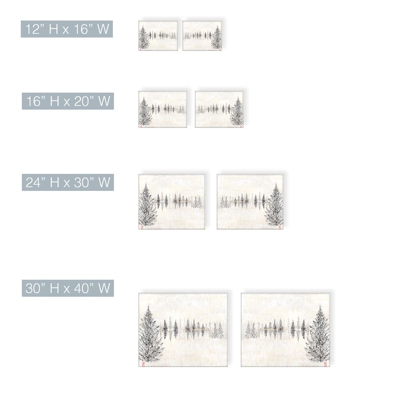 'Monoscape V-II' 2 Piece Canvas Wall Art Set by Karen Biery