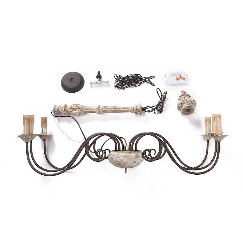 The Gray Barn 6-Light Farmhouse French Country Chandelier for Dining Room - D39"* H38"