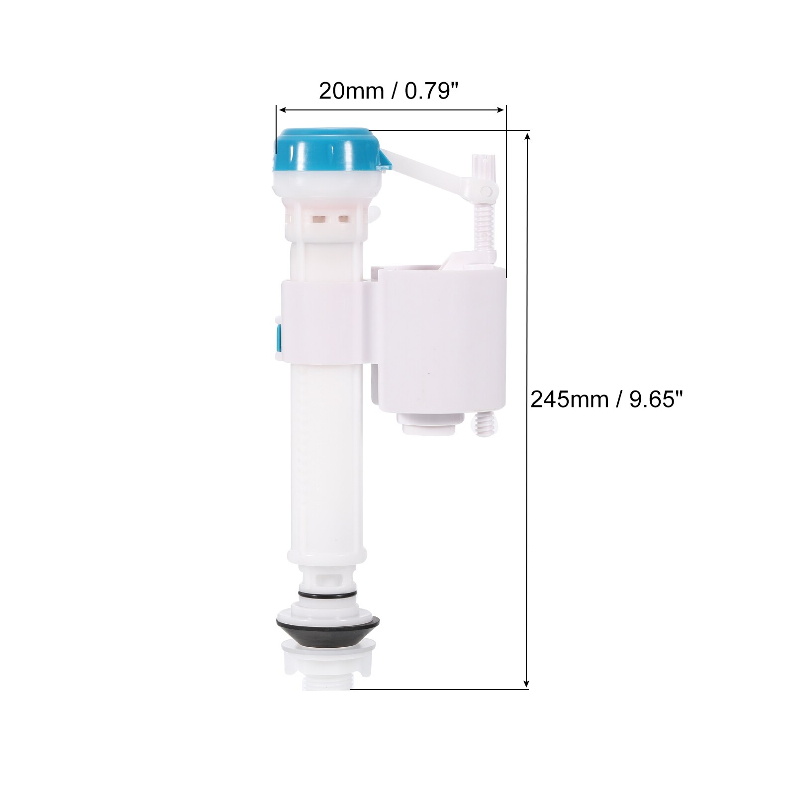 Toilet Flush Valves, G1/2 Plastic Toilet Replacement Parts, White