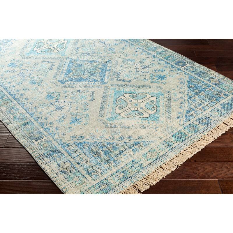Livabliss Hermione Handmade Triple Medallion Cotton Area Rug