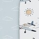 preview thumbnail 5 of 4, Sweet Jojo Designs Vintage Airplane Boy 2 Pack Baby Bassinet Fitted Sheets - Blue Clouds & Airplanes, Air Plane, Transportation