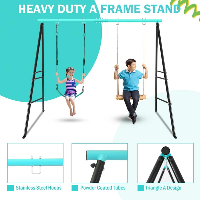 Premium High Strength Steel Swing Stand Frame 600 Pounds Capacity A Frame for Indoor and Outdoor Use - N/A