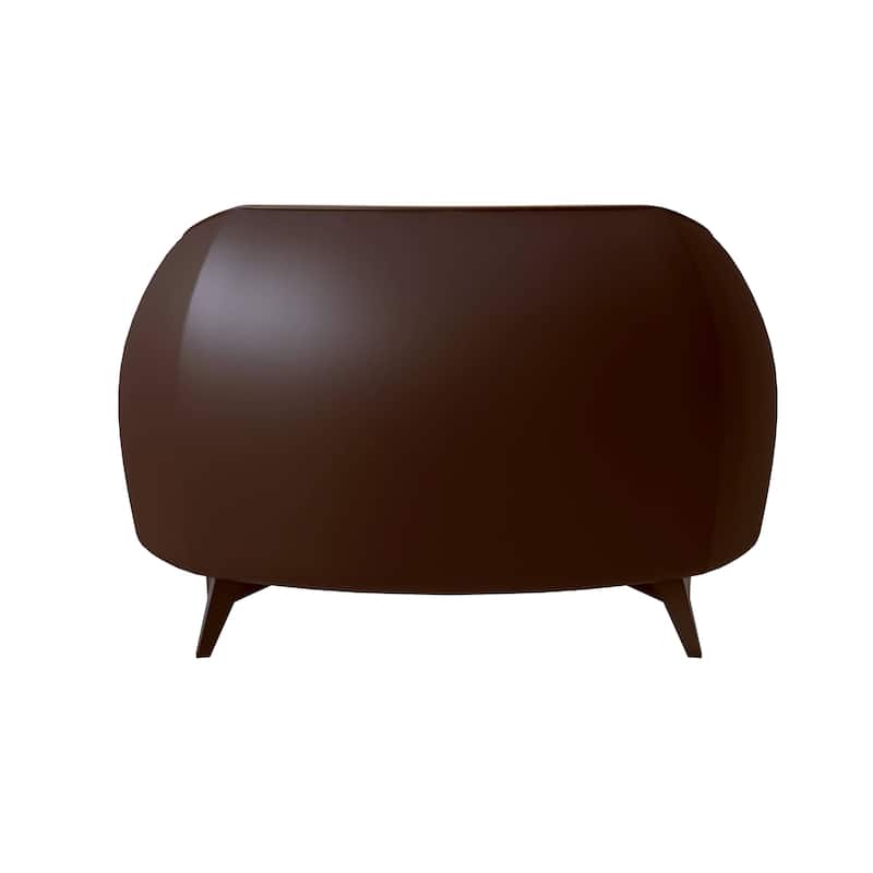 Single-Seater Sofa Armchair Upholstered in Vegan Leather with Metal Legs Opula Series by LeisureMod