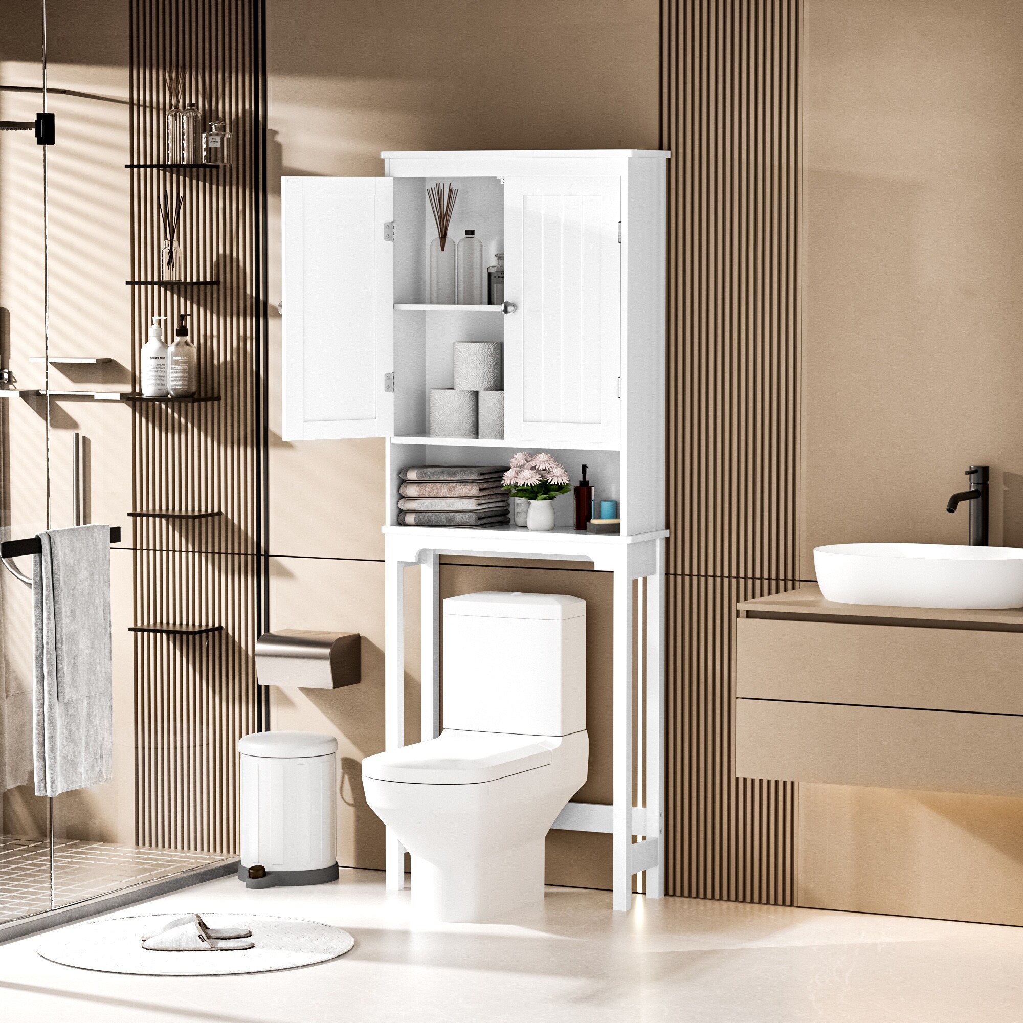 https://ak1.ostkcdn.com/images/products/is/images/direct/eba5de56853e0fb76a5055ae9a07ae15729e1604/White-Wood-Freestanding-Over-the-Toilet-SpaceSaver-Bathroom-Cabinet.jpg