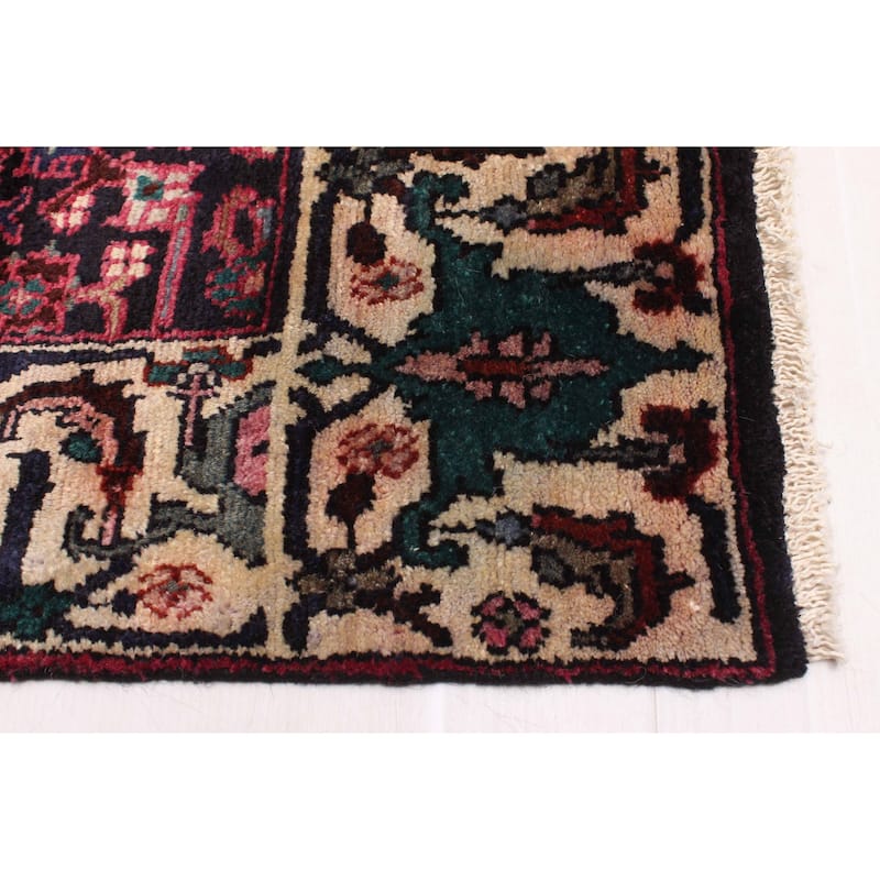 ECARPETGALLERY Hand-knotted Andelz Dark Navy Wool Rug - 3'9 x 9'6