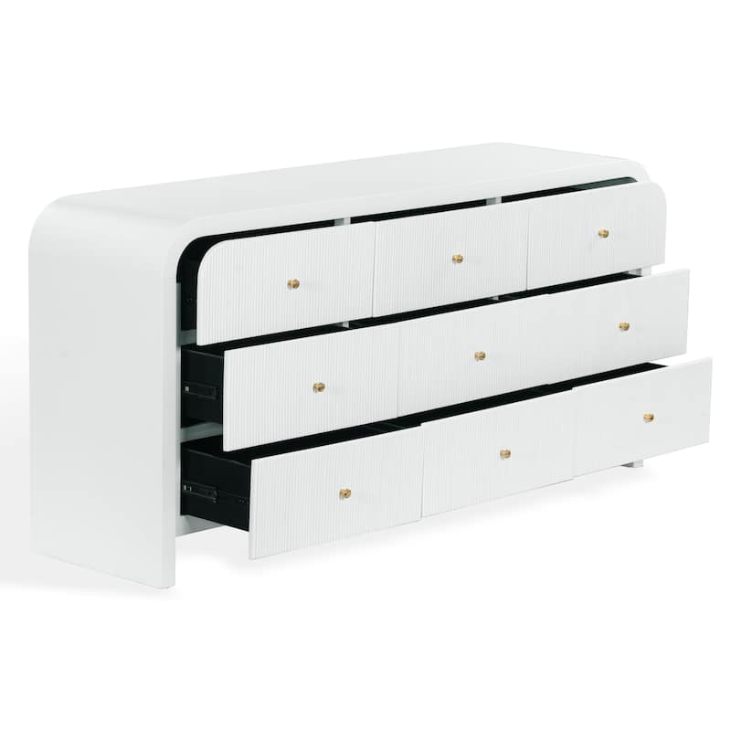 SAFAVIEH Couture Liabella 9-Drawer Curved Dresser