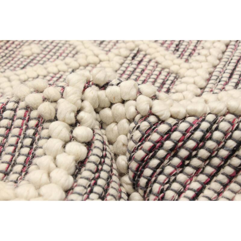 ECARPETGALLERY Braid weave Sienna Cream Wool Rug - 4'11 x 8'2