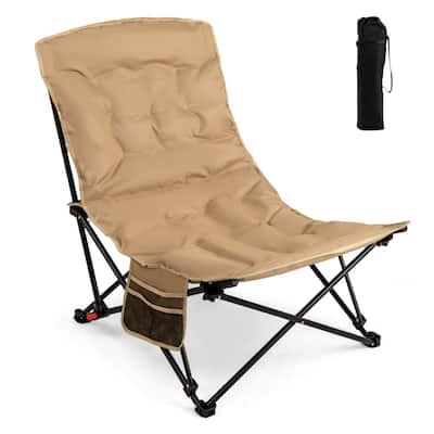 Costway 1/2 PCS Portable Folding Camping Chair with 500 LBS Support