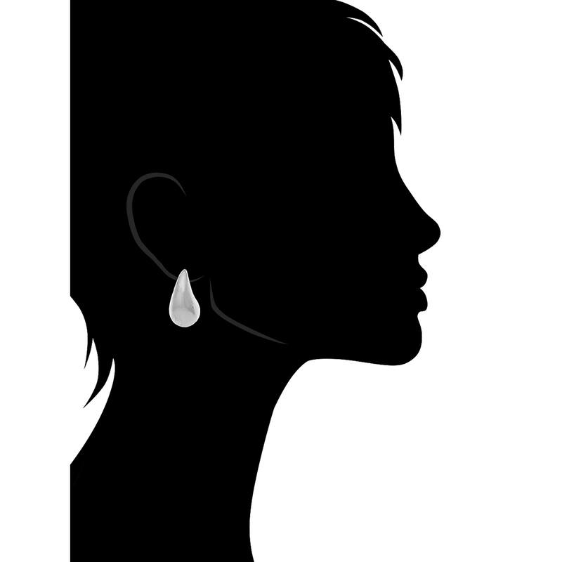 Polished Teardrop Stud Earrings