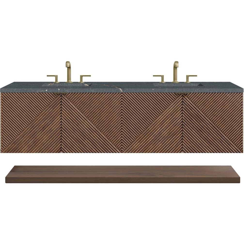 James Martin Vanities D200-V72-FPBL Marcello 72" Wall Mounted Double