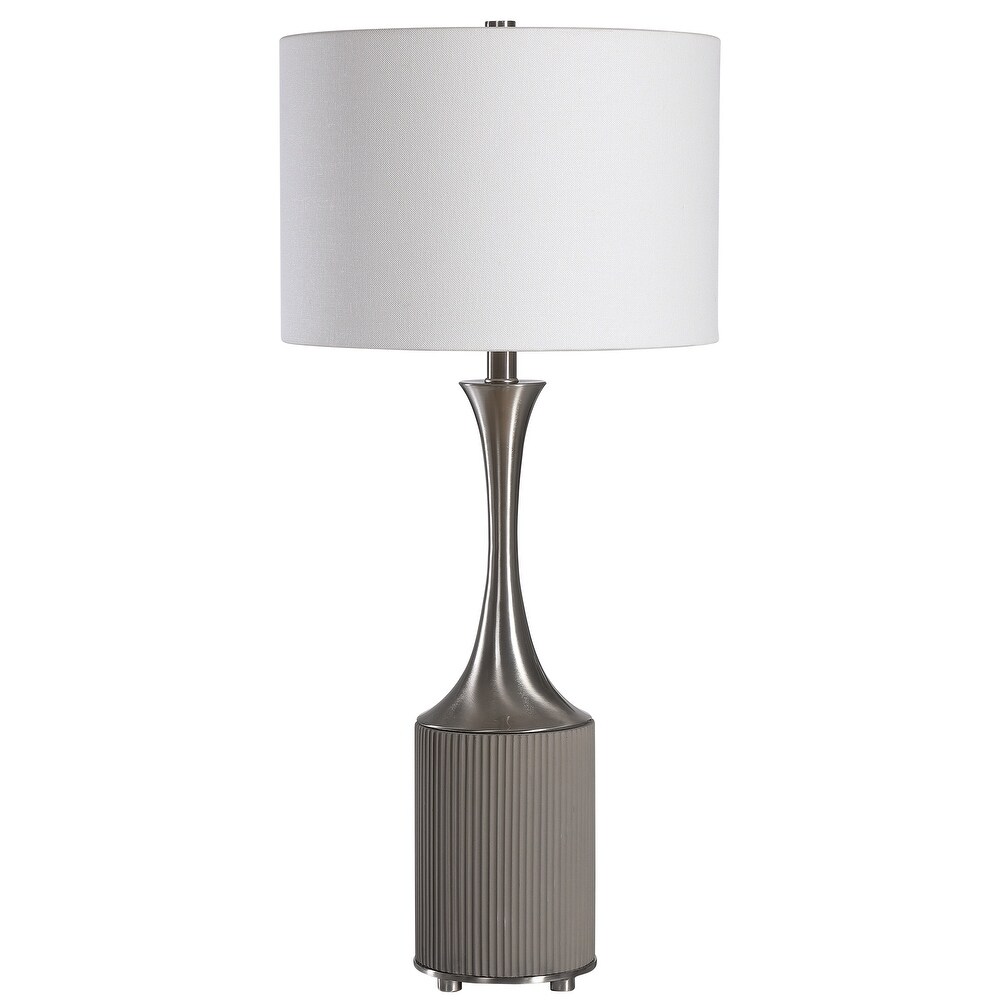 grey industrial table lamp