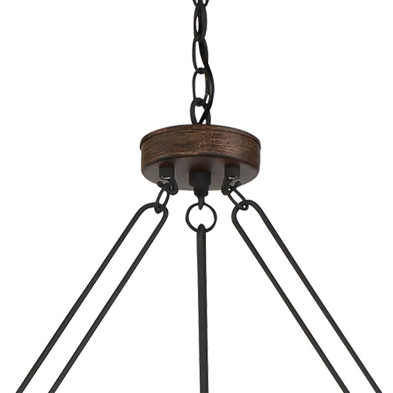 Kiro 12-light 46In Farmhouse Candle Wagon Wheel Chandelier with UL Certified