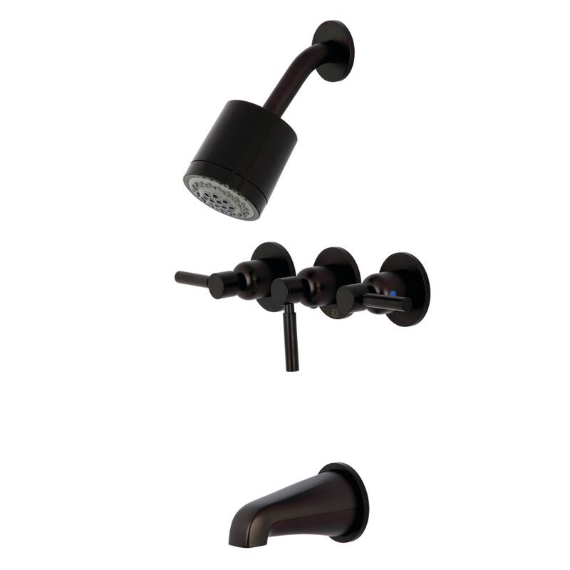 Concord Three-Handle Tub and Shower Faucet - Oil Rubbed Bronze