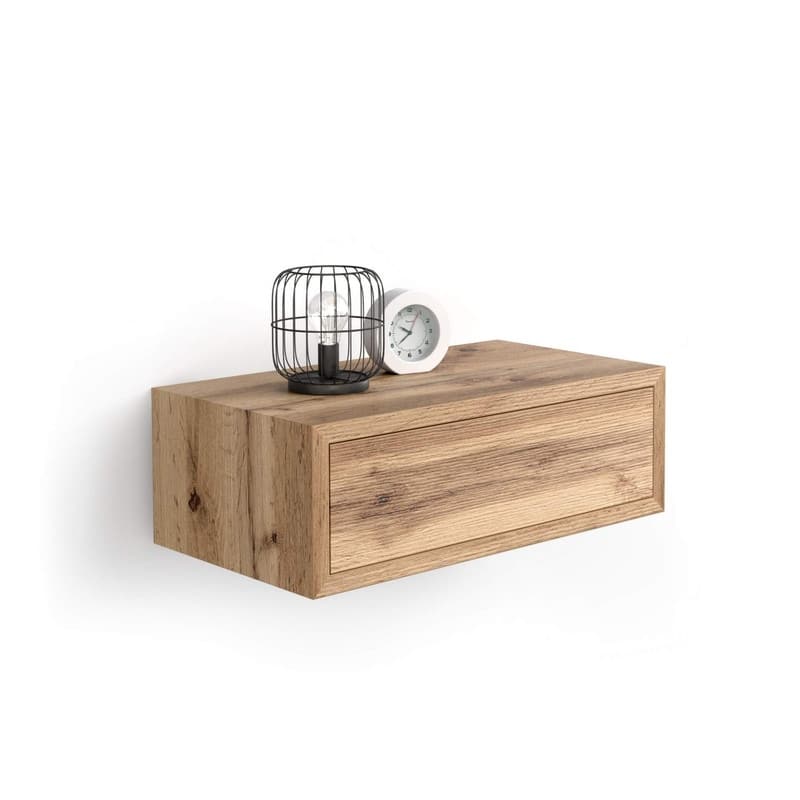 Floating Nightstand - Rustic Oak