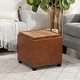 preview thumbnail 13 of 93, Adeco Storage Ottoman With Tray Chocolate-brown-with-wooden-tray