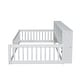 preview thumbnail 10 of 34, Twin XL Size Floor Bed with Storage Shelves and USB Ports, Wooden Montessori Bed Daybed with Fence Guardrails for Kids