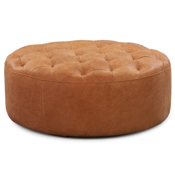 slide 2 of 36, Poly & Bark Ascot Ottoman - Full Grain Genuine Italian Leather