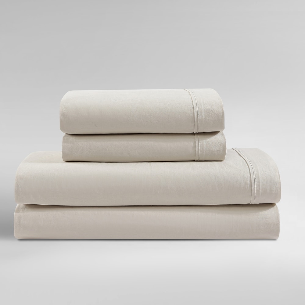 Calvin Klein Washed Cotton Percale Sheet Set