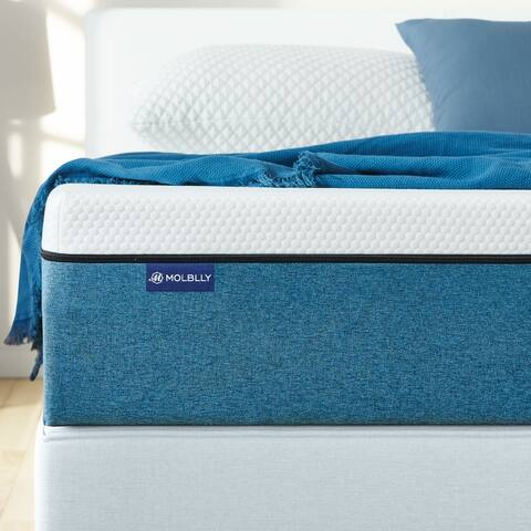 Molblly 12 inch Size Memory Foam Mattress Support Bed-in-a-Box