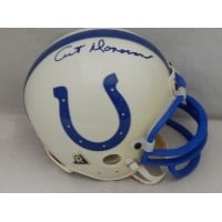 Signed Donovan Art Baltimore Colts Riddell Replica Baltimore Colts Mini Helmet Yellowing of the Hel