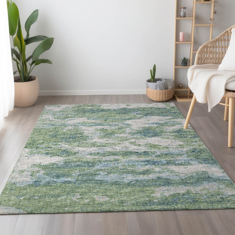 Premium Washable Super Soft Abstract Camo Mayfield Rug - Green - 2' 6" x 3' 10" - Rectangle