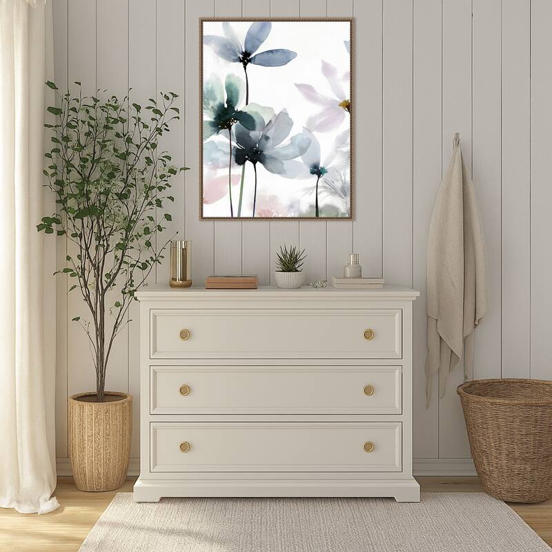 Whimsical Blossoms No. 1 by Aria K (23 x 30 in.), Framed Canvas Wall Art Print