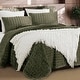 preview thumbnail 91 of 180, Wonderful Velvet 3 Piece Quilt Set 23001 Green - King