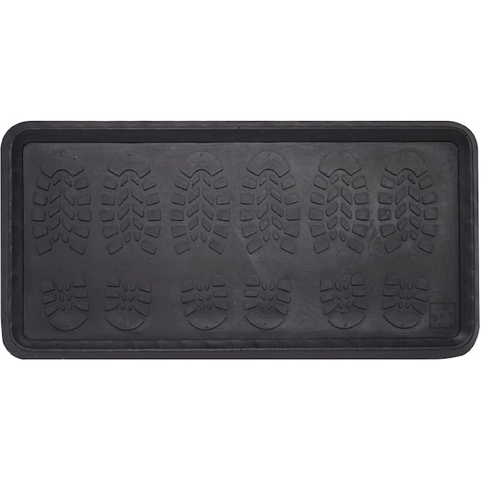 Envelor Footsteps Rubber Boot Floor Tray Mat, 16" x 32" - 2 Pack - 16" x 32" - 2 Pack - 16" x 32" - 2 Pack