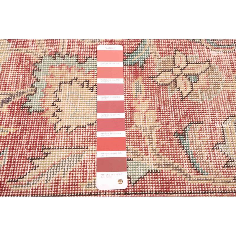 ECARPETGALLERY Hand-knotted Antalya Vintage Dark Red Wool Rug - 9'5 x 12'4