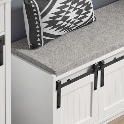 Rustic Style Storage Bench - 13.8"D x 47.2"W x 17.7"H