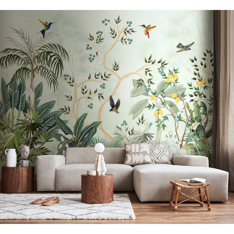 Brewster Origin Murals Lemon Tree Forest Green Wall Mural - N/A