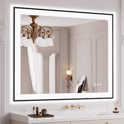 40x30 Inch Frameless LED Bathroom Mirror,Smart Mirror - White