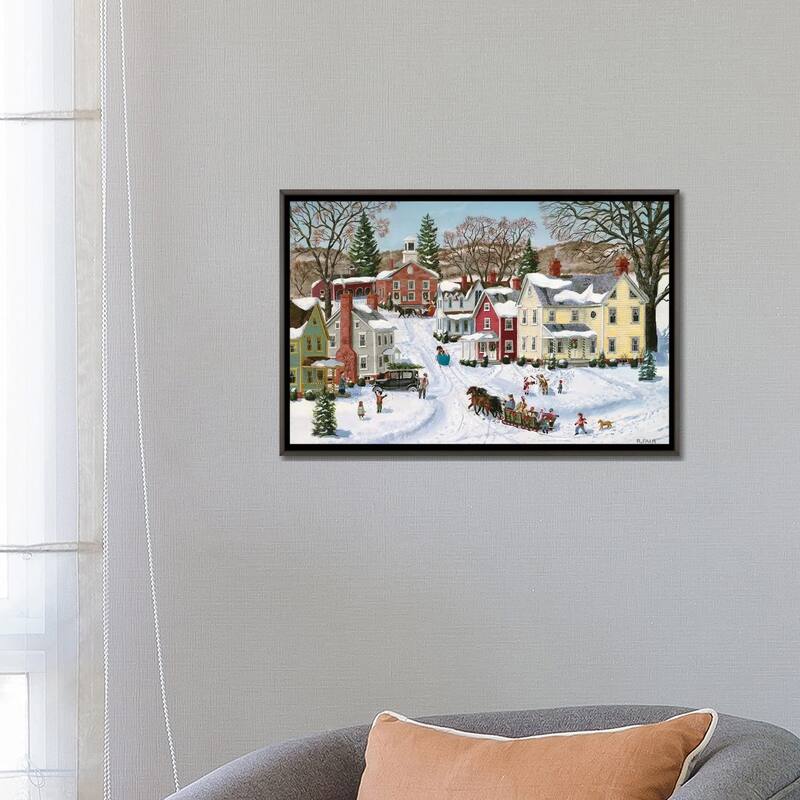 iCanvas "Christmas Sleigh" by Bob Fair Framed
