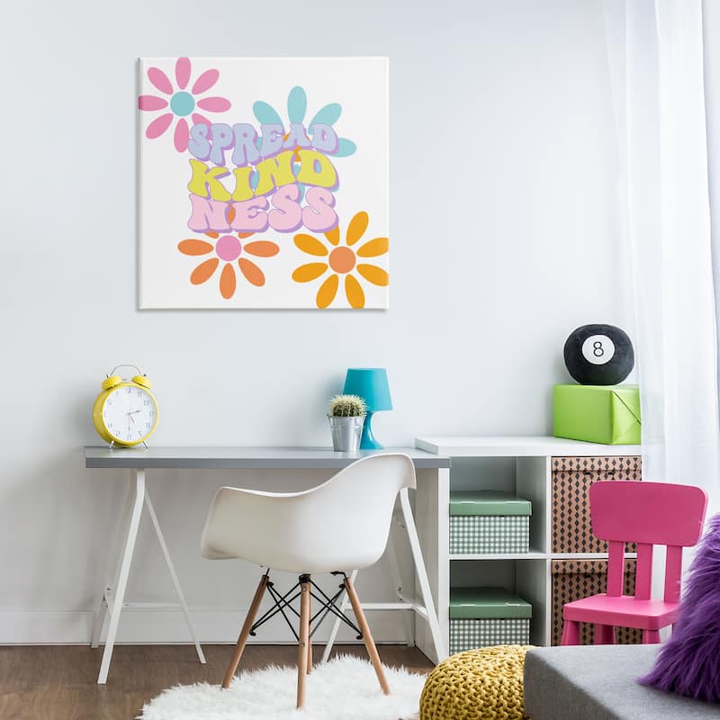 Stupell Groovy Spread Kindness Canvas Wall Art Design By Jesse Keith