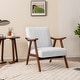 preview thumbnail 12 of 14, Gymax Set of 2 Accent Chair Leathaire Leisure Armchair w/ Rubber Wood