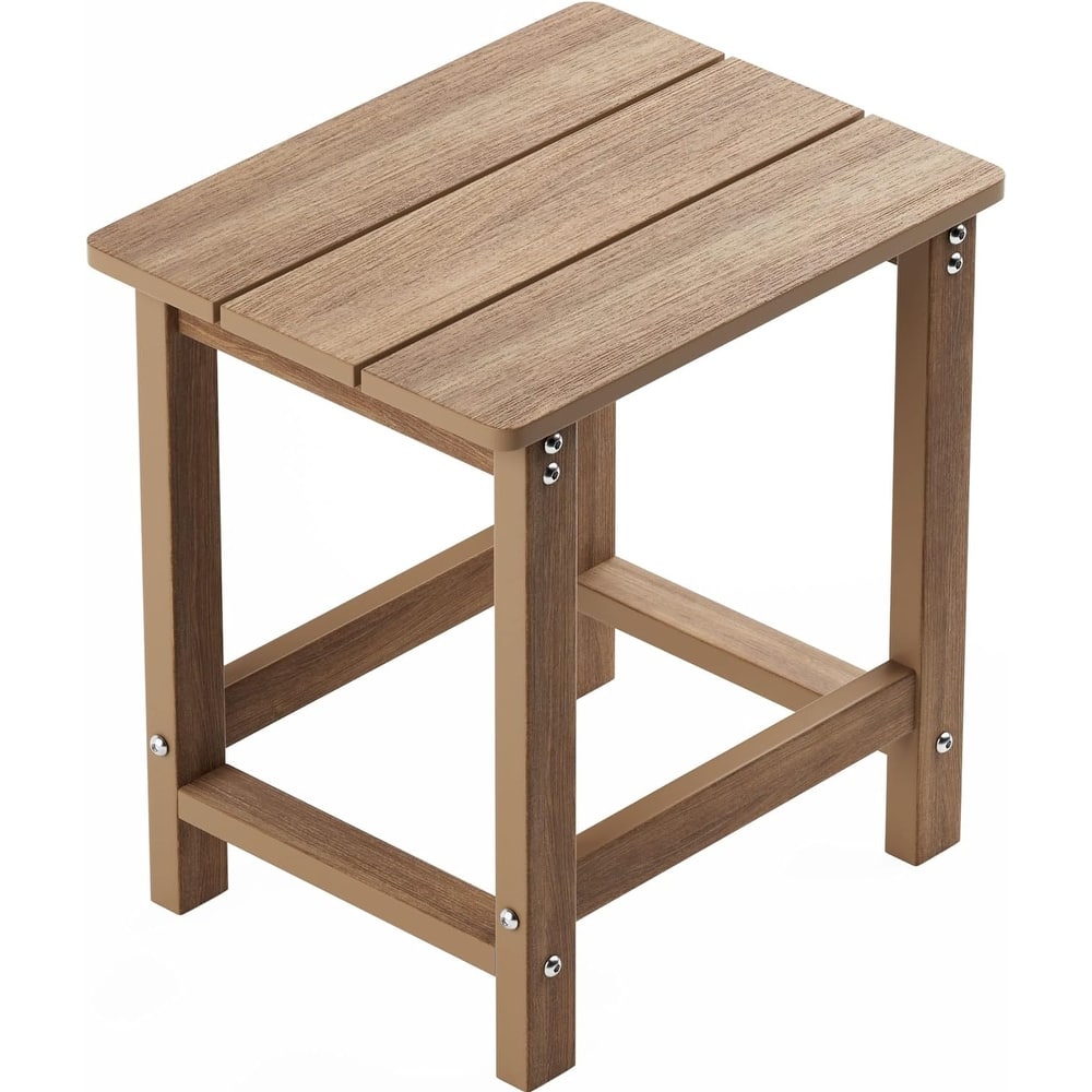 WINSOON Outside Adirondack Square Side Table, Weather Resistant Patio Table