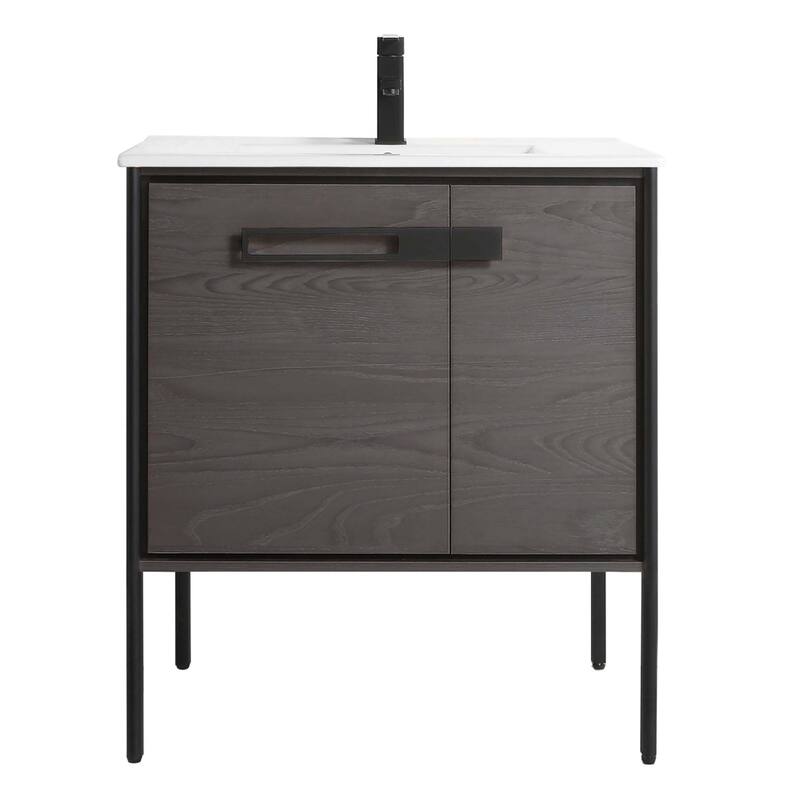 Fine Fixtures Oakville Bathroom Vanity with White Ceramic Sink
