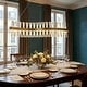 preview thumbnail 3 of 8, 36W Mid-Century Modern Gorgeous Brushed Gold S-Shaped Long Linear Crystal Integrated LED Island Light for Dining Room